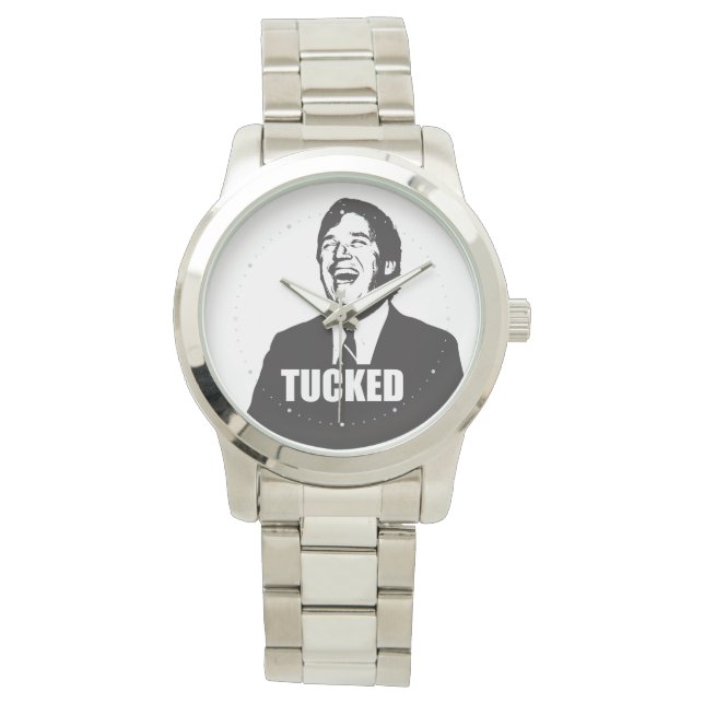 Tucker Carlson inklämd meme konservativ MAGA Armbandsur (Framsida)