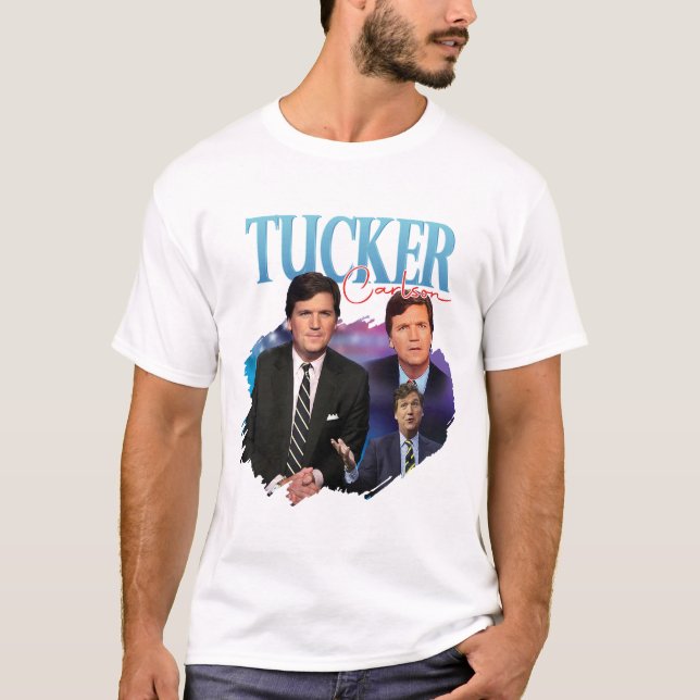 Tucker Carlson Tshirt T Shirt (Framsida)