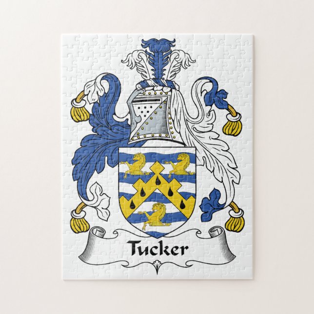Tucker familjvapensköld pussel (Vertikal)
