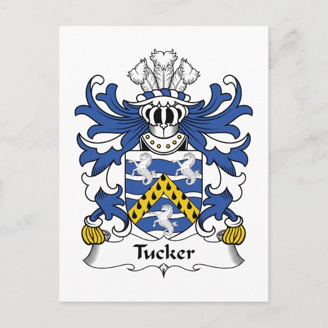 Tucker Family Crest Vykort (Framsida)