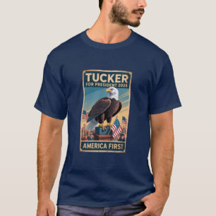 Tucker För President 2028 Amerika Först T-shirt