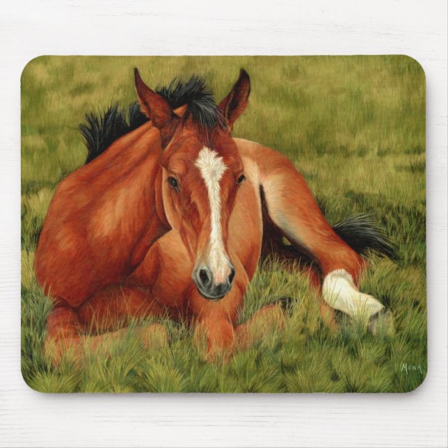 Tuckered ut - vila fölet Mousepad Musmatta (Framsidan)
