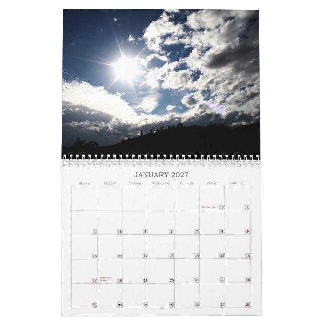 Tucson Arizona 2010 kalender (Jan 2027)