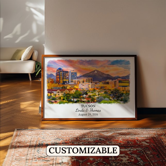 Tucson Arizona Affisch, Akvarell, Anpassad Poster (Skapare uppladdad)