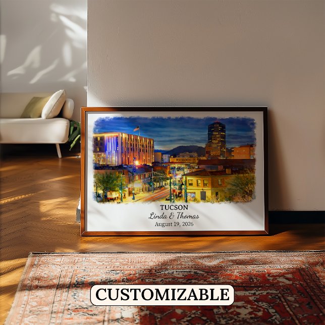 Tucson Arizona Affisch, Akvarell, Anpassad Poster (Skapare uppladdad)