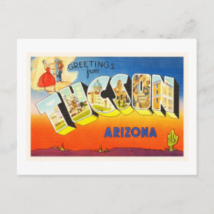 Tucson Arizona AZ Gammalt Resminne från Resa Souve Vykort