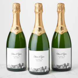 Tucson Arizona Bröllop Champagne-etikett