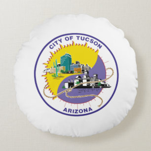 Tucson (Arizona) City flagga Rund Kudde