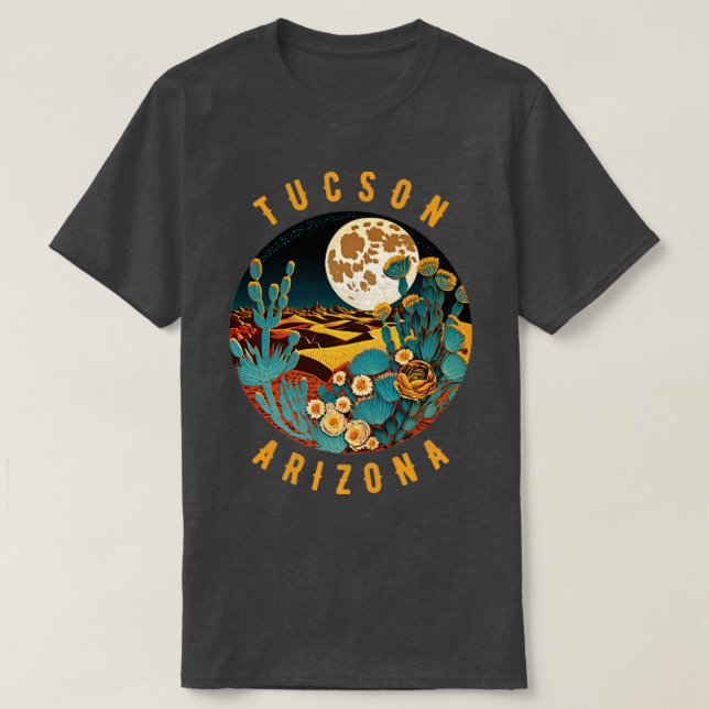 Tucson Arizona Desert vid nattmålning1 T Shirt (Design framsida)