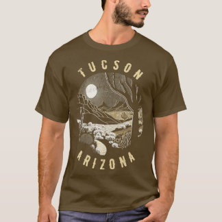 Tucson Arizona Desert vid nattmålning2 T Shirt