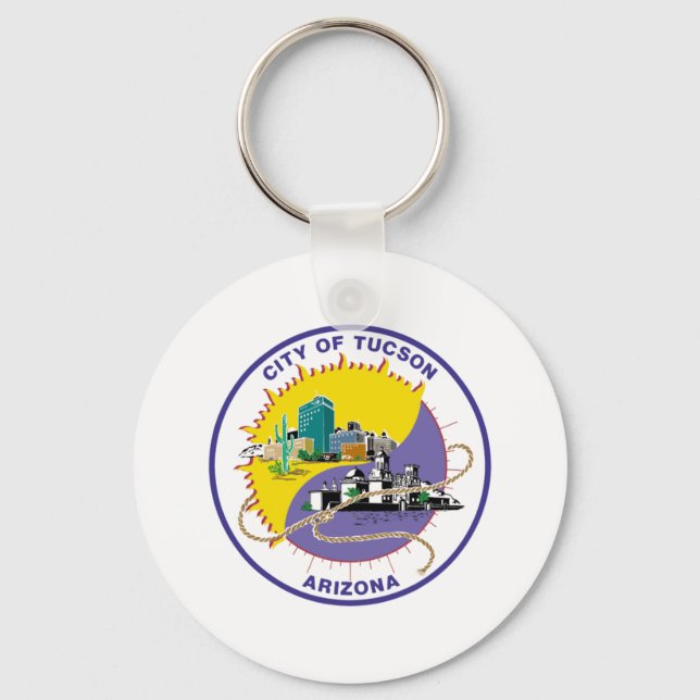 Tucson (Arizona) flagga Keychain Nyckelring (Framsida)