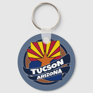 Tucson Arizona flagga sprängs nyckelkedja Nyckelring