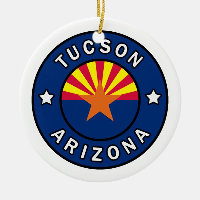 Tucson Arizona Julgransprydnad Keramik (Framsidan)