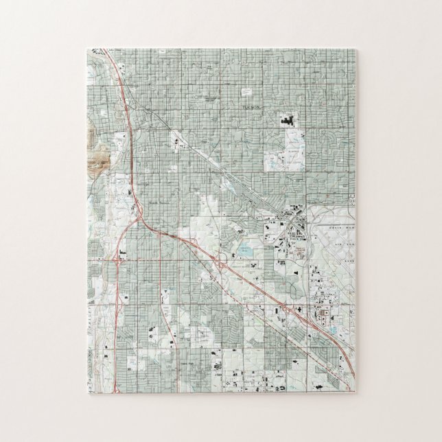 Tucson Arizona karta (1992) Pussel (Vertikal)