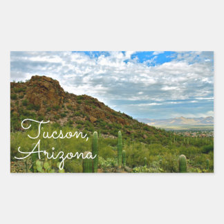 Tucson, Arizona Landskap Rektangulärt Klistermärke