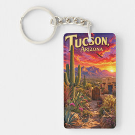 Tucson Arizona Öken Solnedgång Saguaro Kaktus Resa