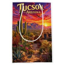 Tucson Arizona Öken Solnedgång Saguaro Kaktus Resa