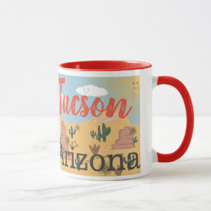 Tucson Arizona ökenillustration Mugg