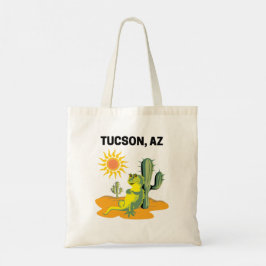 Tucson Arizona Ökenödla och Kaktus Tygkasse