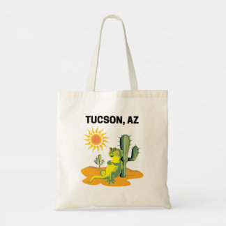 Tucson Arizona Ökenödla och Kaktus Tygkasse
