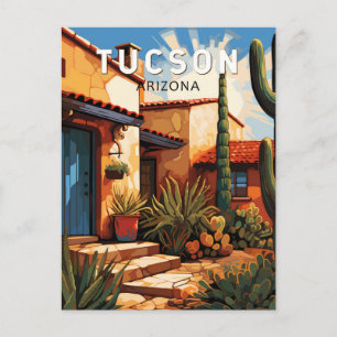 Tucson Arizona Resa Konst Vintage Vykort