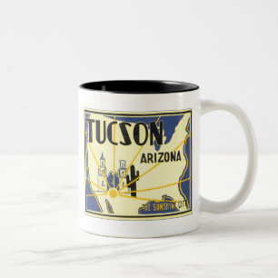 Tucson, Arizona Sunshine City Två-Tonad Mugg
