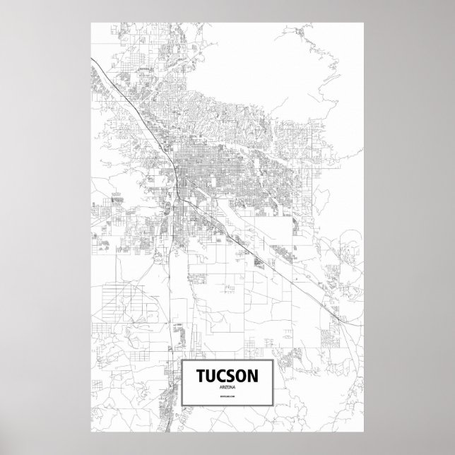 Tucson, Arizona (svart på vitt) Poster (Framsidan)