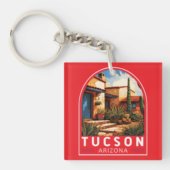Tucson Arizona Travel Art Emblem (Framsidan)