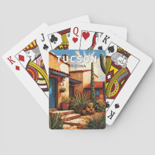 Tucson Arizona Travel Art Vintage Casinokort