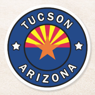 Tucson Arizona Underlägg Papper Rund