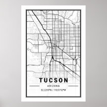 Tucson Arizona USA Travel City Karta