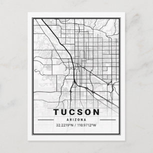 Tucson Arizona USA Travel City Karta Vykort