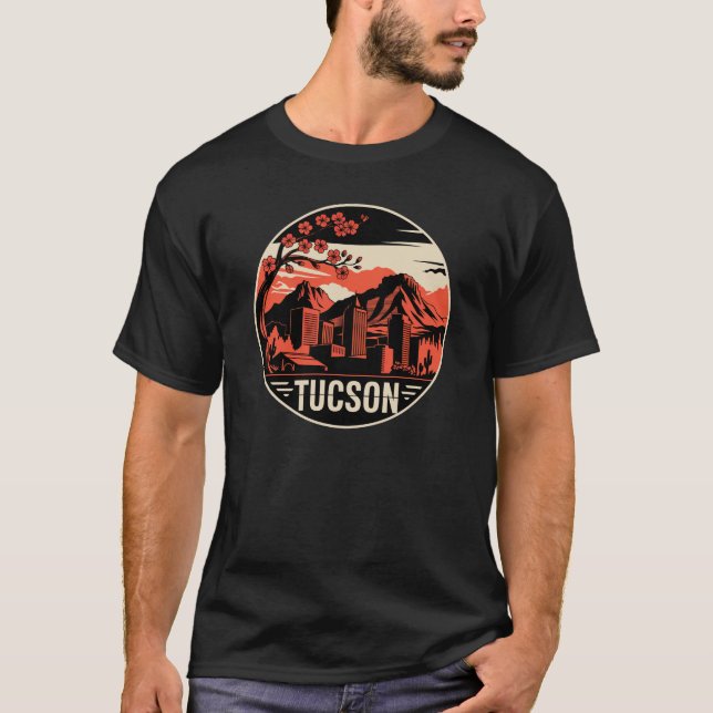 Tucson City Arizona USA T Shirt (Framsida)