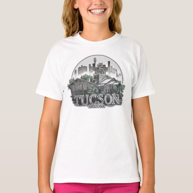 Tucson City Arizona USA T Shirt (Framsida)