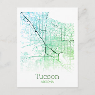 Tucson City Karta Vykort