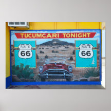 Tucumcari Ikväll Mural, Route 66, New mexico