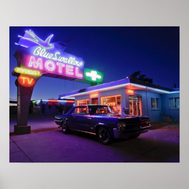 Tucumcari, New mexico, Förenade Stater. Sats 66 2 Poster (Framsidan)