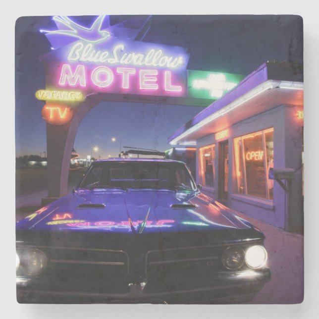 Tucumcari, New Mexico, Förenta staterna. Route 66 Stenunderlägg (Framsidan)