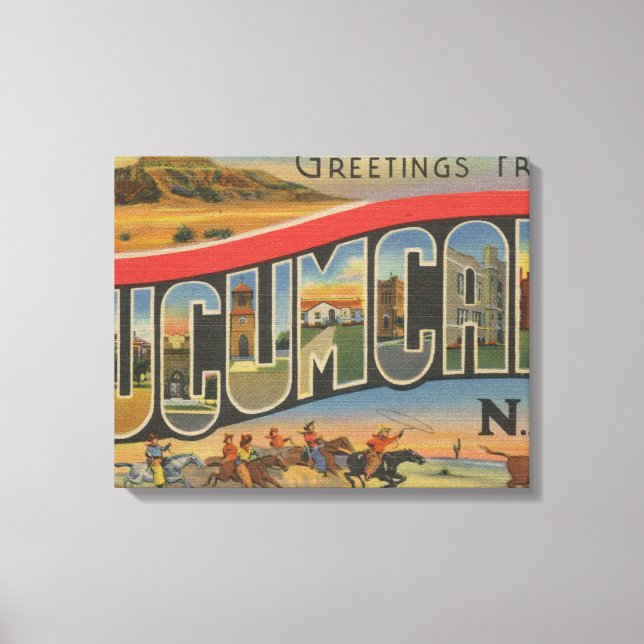 Tucumcari, New mexico-stora Brev-scenarier Canvastryck (Framsida)