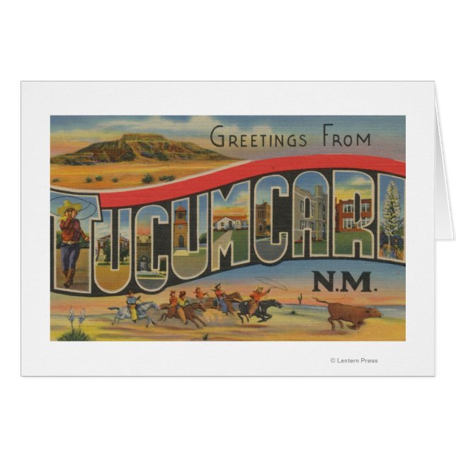 Tucumcari, New mexico-stora Brev-scenarier Hälsningskort (Framsidan Horizontal)