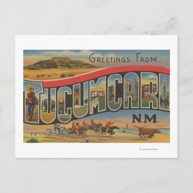 Tucumcari, New mexico-stora Brev-scenarier Vykort (Framsida)