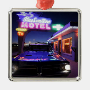 Tucumcari, New Mexico, USA. Route 66 Julgransprydnad Metall