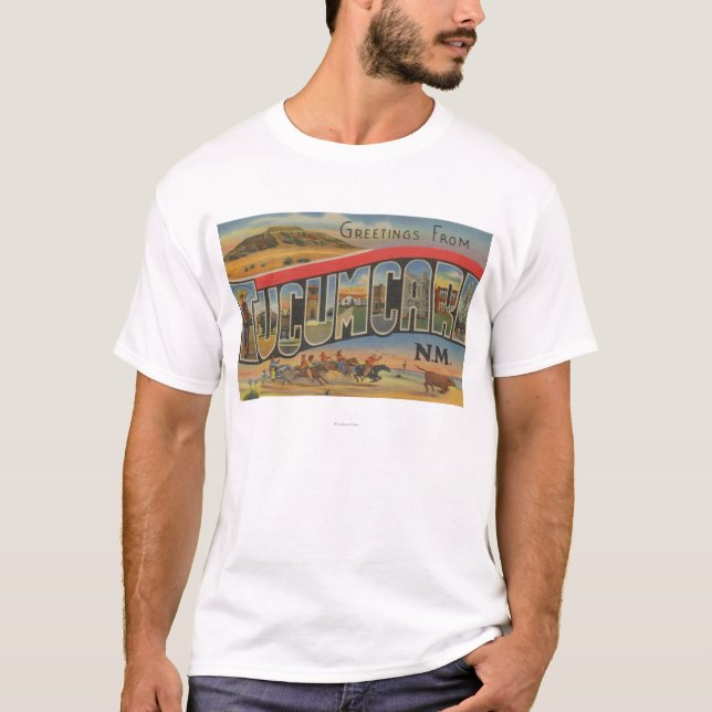 Tucumcari nya - mexico - stora brevplatser t shirt (Framsida)