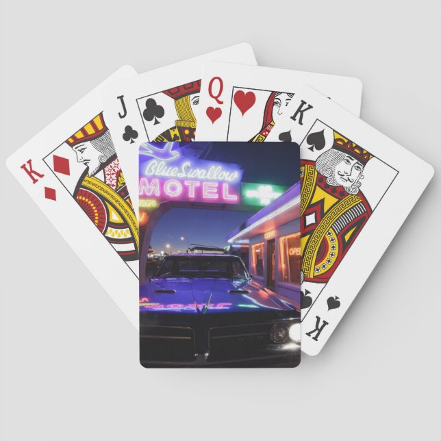 Tucumcari som är ny - mexico, United States. Rutt Casinokort (Baksidan)