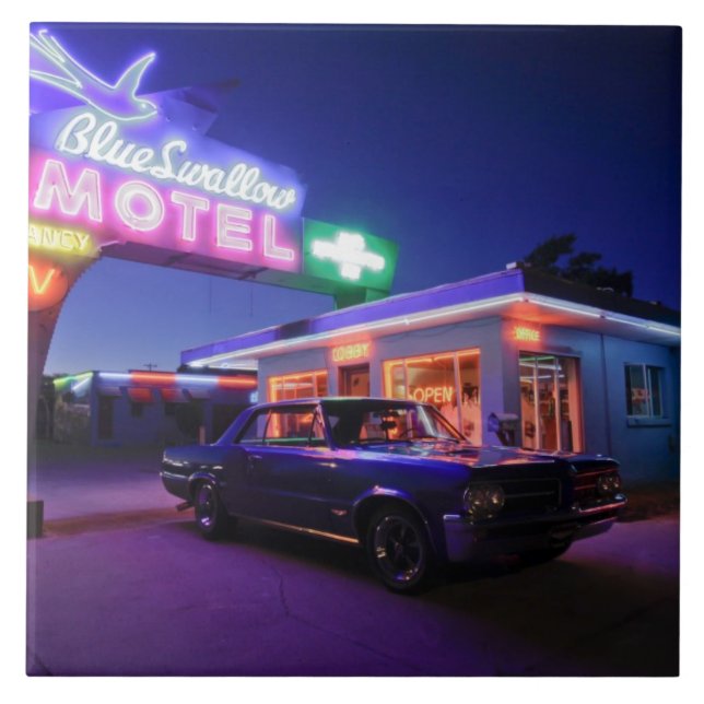 Tucumcari som är ny - mexico, United States. Rutt Kakelplatta (Framsidan)