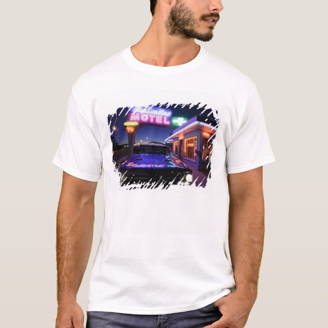 Tucumcari som är ny - mexico, United States. Rutt Tee Shirt (Framsida)