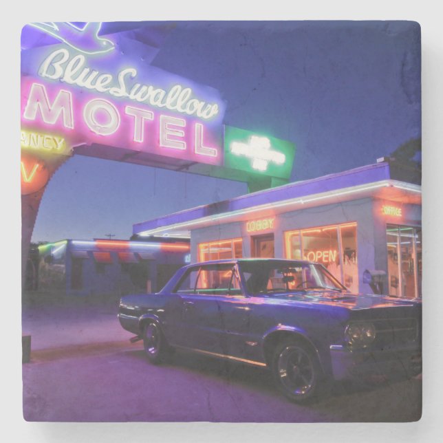 Tucumcari som är ny - mexico, United States. Rutt Underlägg Sten (Framsidan)