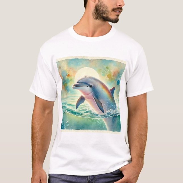 Tucuxi dolphin in the river 130924AREF115 - Waterc T Shirt (Framsida)
