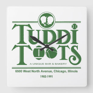 Tuddi Toots Pub and Restaurant, Chicago, IL Fyrkantig Klocka