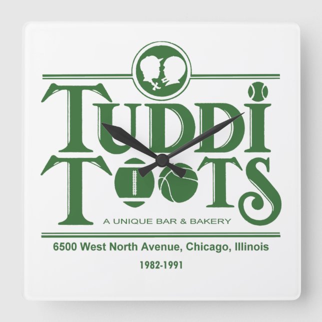 Tuddi Toots Pub and Restaurant, Chicago, IL Fyrkantig Klocka (Framsida)